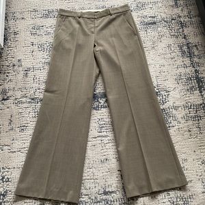 Theory size 4 beige wide leg wool blend trousers. 30 inch inseam